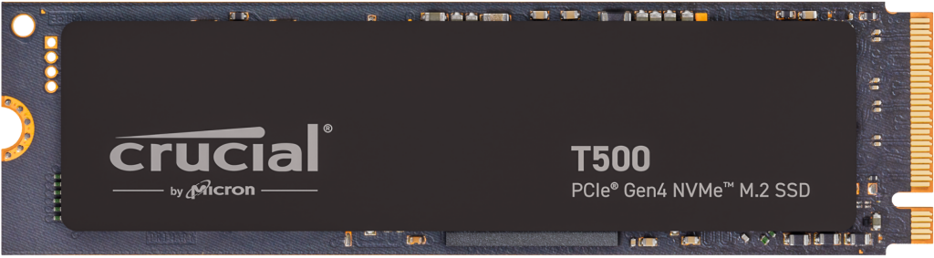 Crucial T500 PCIE GEN4 NVME M.2 SSD Speed up to 7200MB/s Crucial T500 PCIE GEN4 NVME M.2 SSD Speed up to 7200MB/s